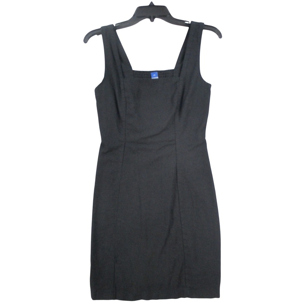 Old Navy Womens Black Square Neck Sleeveless Smocked Back Mini Dress XS